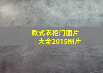 欧式衣柜门图片大全2015图片