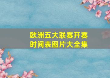 欧洲五大联赛开赛时间表图片大全集