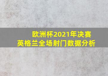 欧洲杯2021年决赛英格兰全场射门数据分析