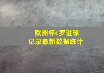 欧洲杯c罗进球记录最新数据统计