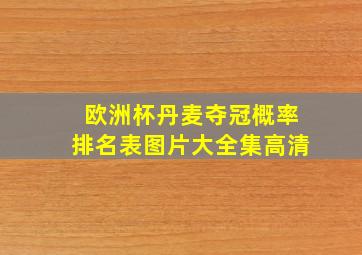 欧洲杯丹麦夺冠概率排名表图片大全集高清