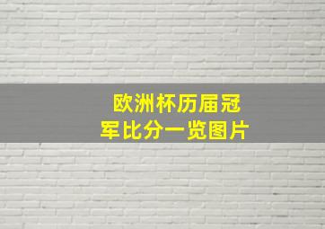 欧洲杯历届冠军比分一览图片