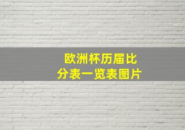 欧洲杯历届比分表一览表图片