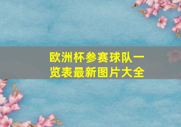 欧洲杯参赛球队一览表最新图片大全