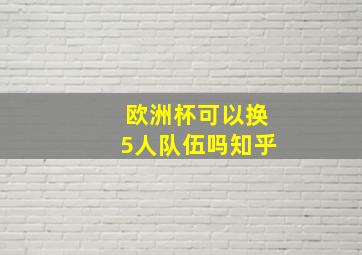 欧洲杯可以换5人队伍吗知乎