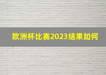 欧洲杯比赛2023结果如何