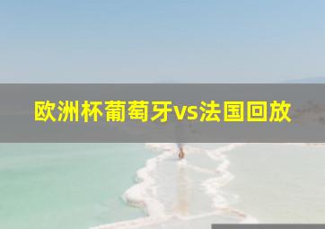 欧洲杯葡萄牙vs法国回放