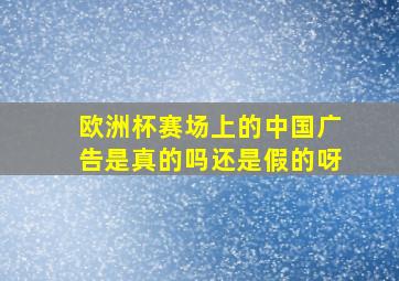 欧洲杯赛场上的中国广告是真的吗还是假的呀