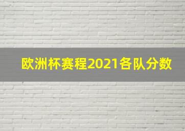 欧洲杯赛程2021各队分数