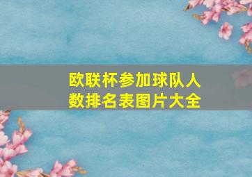 欧联杯参加球队人数排名表图片大全