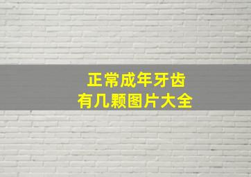 正常成年牙齿有几颗图片大全