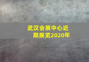 武汉会展中心近期展览2020年