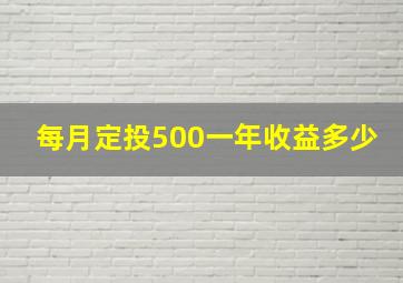 每月定投500一年收益多少