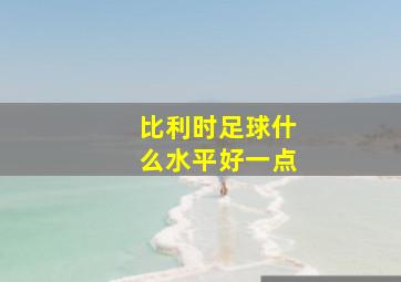 比利时足球什么水平好一点