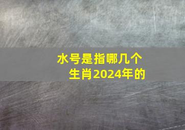 水号是指哪几个生肖2024年的