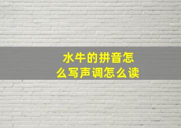 水牛的拼音怎么写声调怎么读