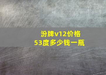 汾牌v12价格53度多少钱一瓶