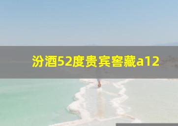 汾酒52度贵宾窖藏a12