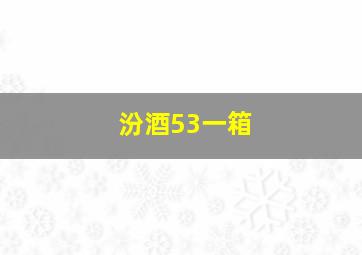 汾酒53一箱