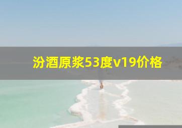 汾酒原浆53度v19价格