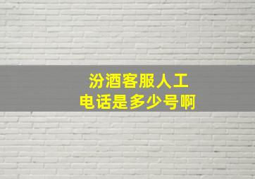 汾酒客服人工电话是多少号啊