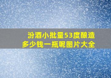 汾酒小批量53度酿造多少钱一瓶呢图片大全