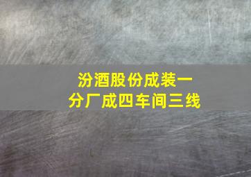 汾酒股份成装一分厂成四车间三线