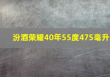 汾酒荣耀40年55度475毫升