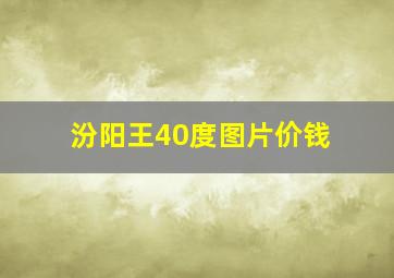 汾阳王40度图片价钱