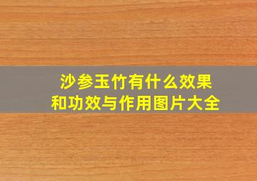 沙参玉竹有什么效果和功效与作用图片大全