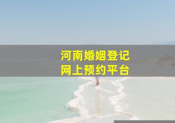 河南婚姻登记网上预约平台