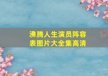 沸腾人生演员阵容表图片大全集高清