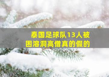 泰国足球队13人被困溶洞高僧真的假的