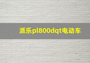 派乐pl800dqt电动车