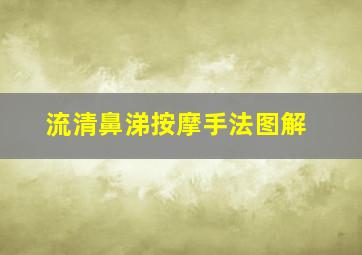 流清鼻涕按摩手法图解