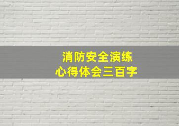 消防安全演练心得体会三百字