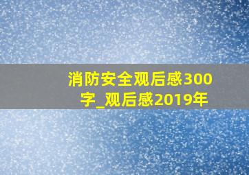 消防安全观后感300字_观后感2019年