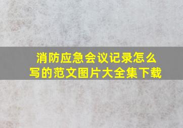 消防应急会议记录怎么写的范文图片大全集下载