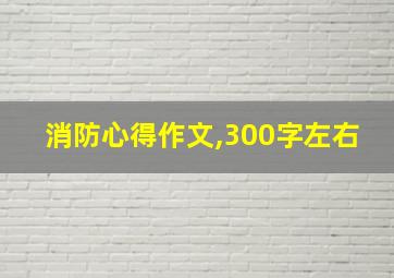 消防心得作文,300字左右