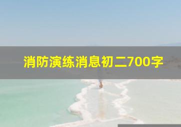 消防演练消息初二700字