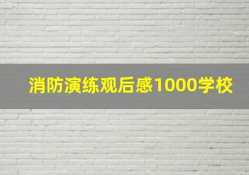 消防演练观后感1000学校