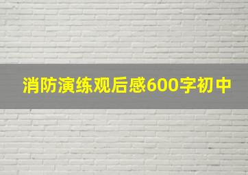 消防演练观后感600字初中