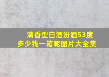 清香型白酒汾酒53度多少钱一箱呢图片大全集