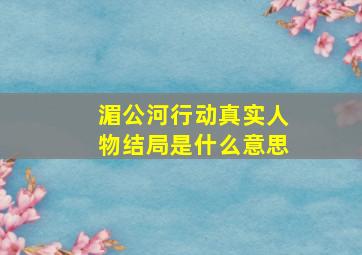 湄公河行动真实人物结局是什么意思