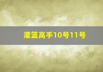 灌篮高手10号11号