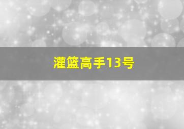 灌篮高手13号