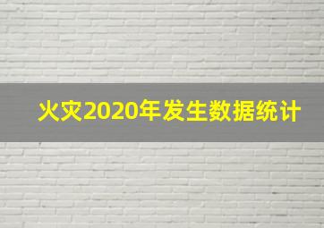 火灾2020年发生数据统计