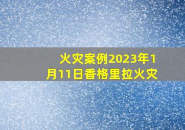 火灾案例2023年1月11日香格里拉火灾