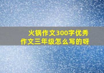 火锅作文300字优秀作文三年级怎么写的呀