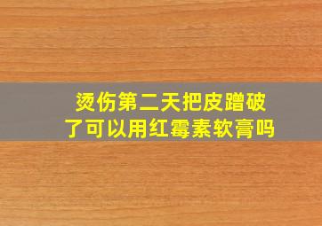 烫伤第二天把皮蹭破了可以用红霉素软膏吗